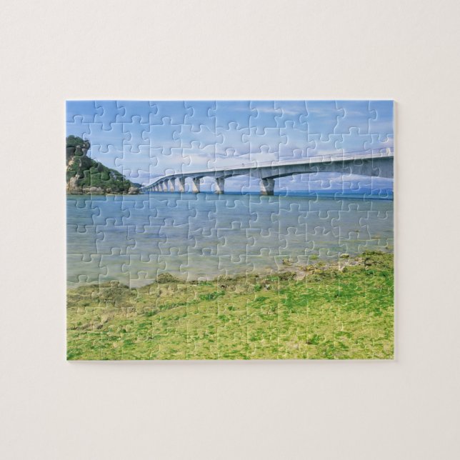 Asien, Japan, Okinawa, Kouri Bridge Pussel (Horisontell)