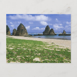 Asien, Japan, Okinawa, Yambaru Kusten, Sea Vykort