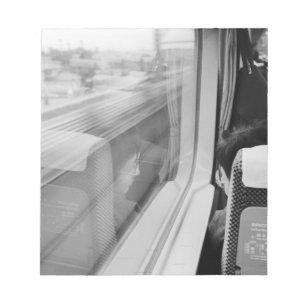 Asien, Japan. Ombord på Shinkansen Bullet Train Anteckningsblock