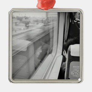 Asien, Japan. Ombord på Shinkansen Bullet Train Julgransprydnad Metall
