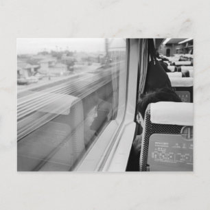 Asien, Japan. Ombord på Shinkansen Bullet Train Vykort