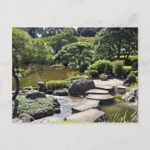 Asien, Japan, Tokyo. Den japanska trädgården vid Vykort