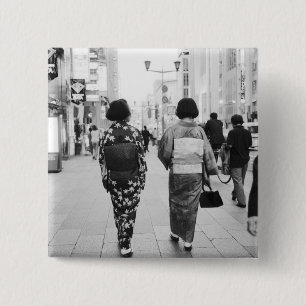 Asien, Japan, Tokyo. Geishor på Ginza. Knapp