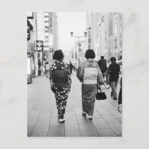 Asien, Japan, Tokyo. Geishor på Ginza. Vykort