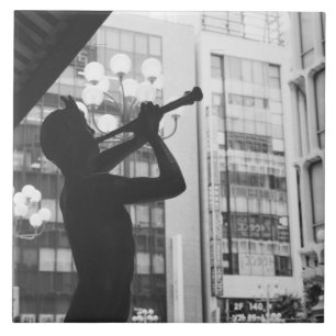 Asien, Japan, Tokyo. Musikstaty, Shibuyaku Kakelplatta