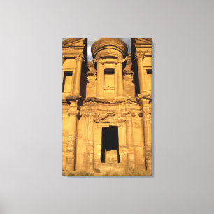 Asien, Jordanien, Petra. El Deir, klostret. Canvastryck
