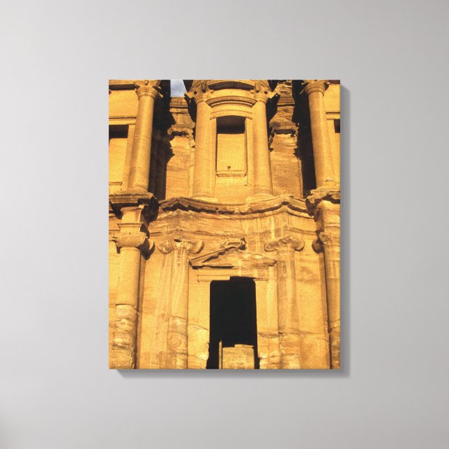 Asien, Jordanien, Petra. El Deir, klostret. Canvastryck (Framsida)