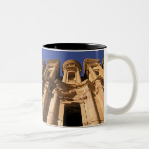 Asien, Jordanien, Petra. El Deir, Klostret. Två-Tonad Mugg