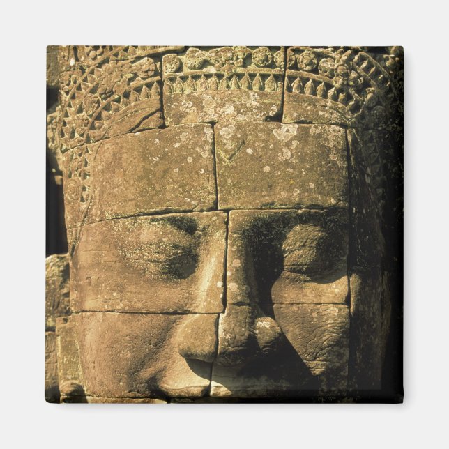 Asien, Kambodja, Siem Rap. Angkor Thom, 2 huvuden Magnet (Framsidan)