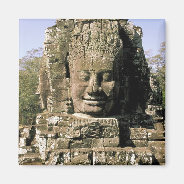 Asien, Kambodja, Siem Reap. Angkor Thom, huvuden a Magnet (Framsidan)