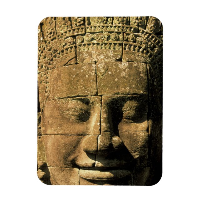 Asien, Kambodja, Siem Reap. Angkor Thom, huvuden a Magnet (Vertikal)