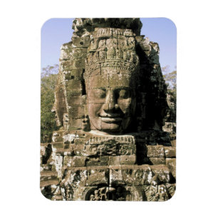 Asien, Kambodja, Siem Reap. Angkor Thom, huvuden Magnet
