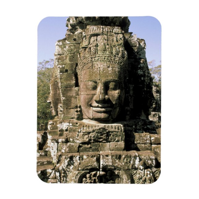 Asien, Kambodja, Siem Reap. Angkor Thom, huvuden Magnet (Vertikal)