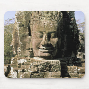 Asien, Kambodja, Siem Reap. Angkor Thom, huvuden Musmatta
