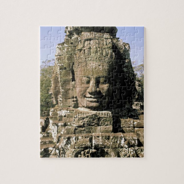 Asien, Kambodja, Siem Reap. Angkor Thom, huvuden Pussel (Vertikal)