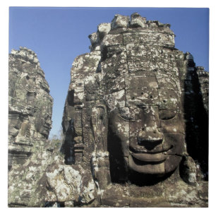 Asien, Kambodja, Siem Reap, Angkor Thom (sena) Kakelplatta