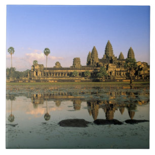 Asien, Kambodja, Siem Reap. Angkor Wat. 2 Kakelplatta