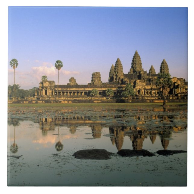Asien, Kambodja, Siem Reap. Angkor Wat. 2 Kakelplatta (Framsidan)