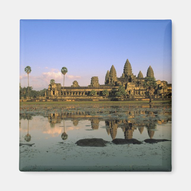 Asien, Kambodja, Siem Reap. Angkor Wat. 2 Magnet (Framsidan)