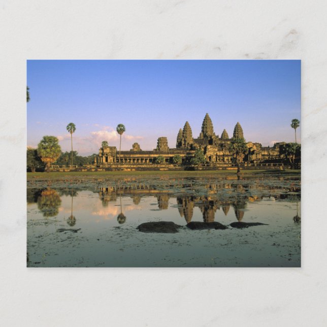 Asien, Kambodja, Siem Reap. Angkor Wat. 2 Vykort (Framsida)