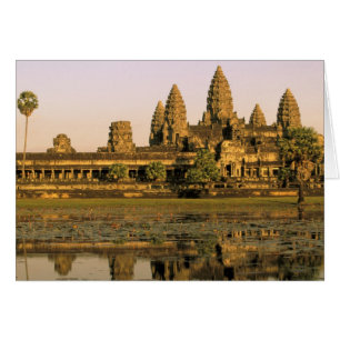 Asien, Kambodja, Siem Reap. Angkor Wat. Hälsningskort