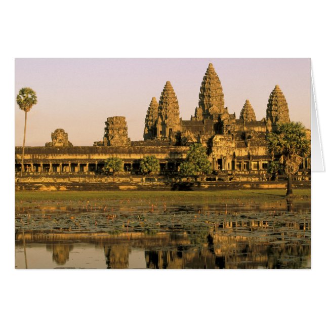 Asien, Kambodja, Siem Reap. Angkor Wat. Hälsningskort (Framsidan Horizontal)