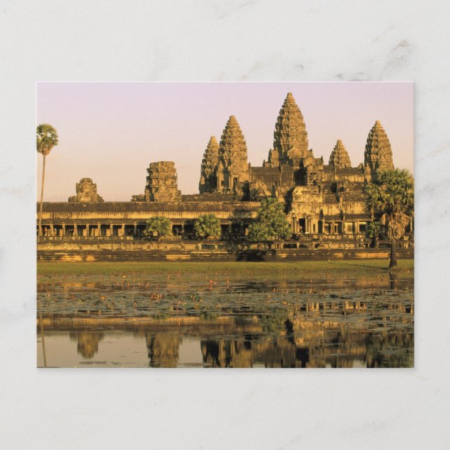 Asien, Kambodja, Siem Reap. Angkor Wat. Vykort (Framsida)