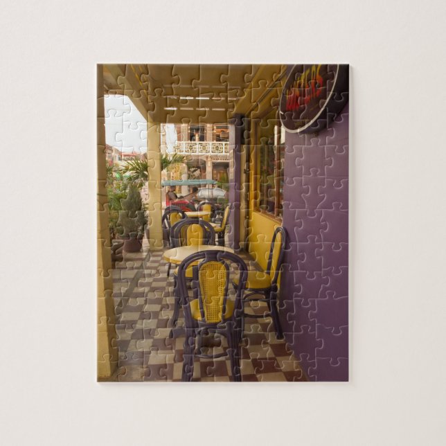 Asien, Kambodja, Siem Reap, kafé. Pussel (Vertikal)