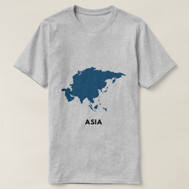 Asien Karta T Shirt (Design framsida)