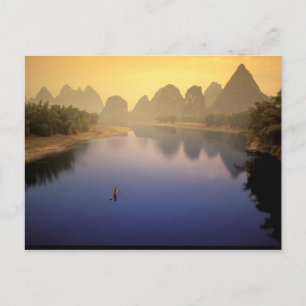 Asien, Kina, Guangxi-provinsen, Yangshuo. Ensam Vykort