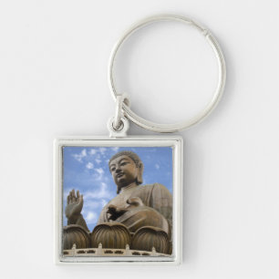 Asien, Kina, Hong Kong, Lantau Island, Ngong Fyrkantig Silverfärgad Nyckelring