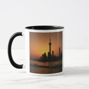 ASIEN, Kina, Shanghai Utsikt över Oriental Pearl T Mugg