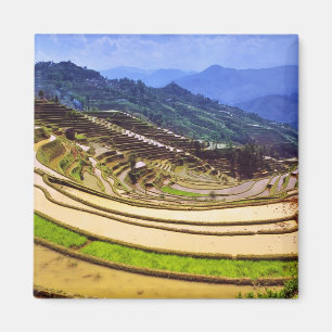 Asien, Kina, Yunnanprovinsen, Yuanyang härad. Magnet
