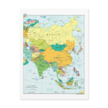 Asien, kontinenten Karta