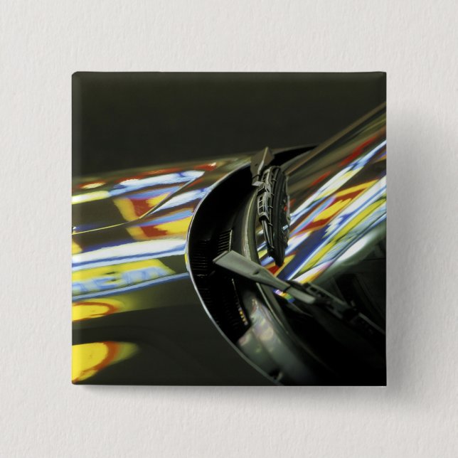 Asien, Malaysia, Melaka. Neonreflektioner i bil Knapp (Framsida)
