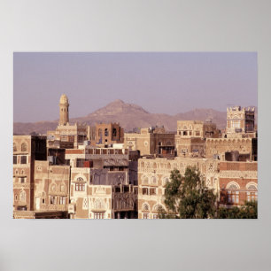 Asien, Mellanöstern, Republiken Jemen, Sana'a. Poster