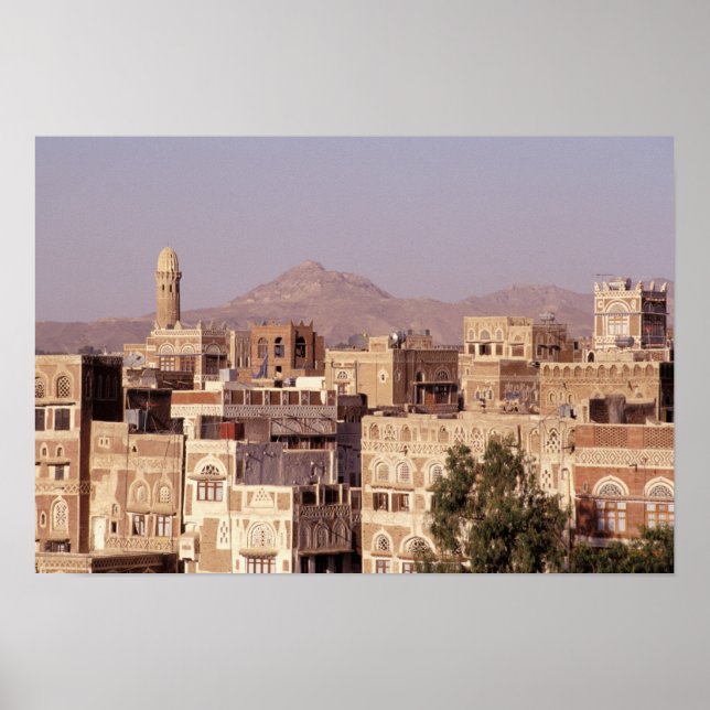 Asien, Mellanöstern, Republiken Jemen, Sana'a. Poster (Framsidan)