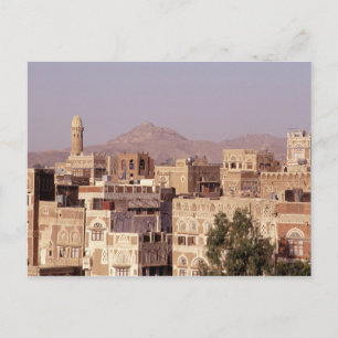Asien, Mellanöstern, Republiken Jemen, Sana'a. Vykort
