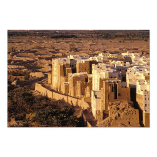 Asien, Mellanöstern, Republiken Jemen, Shibam Fototryck