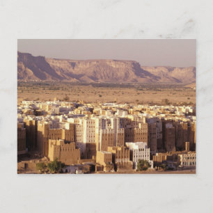 Asien, Mellanöstern, Republiken Jemen. Shibam Vykort
