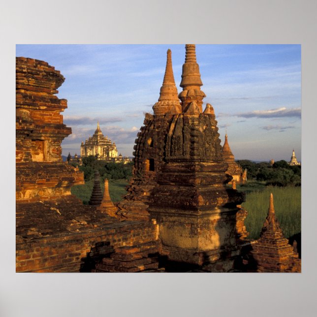 Asien, Myanmar, Bagan. Anciella tempel och Poster (Framsidan)