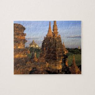 Asien, Myanmar, Bagan. Forntida tempel och Pussel