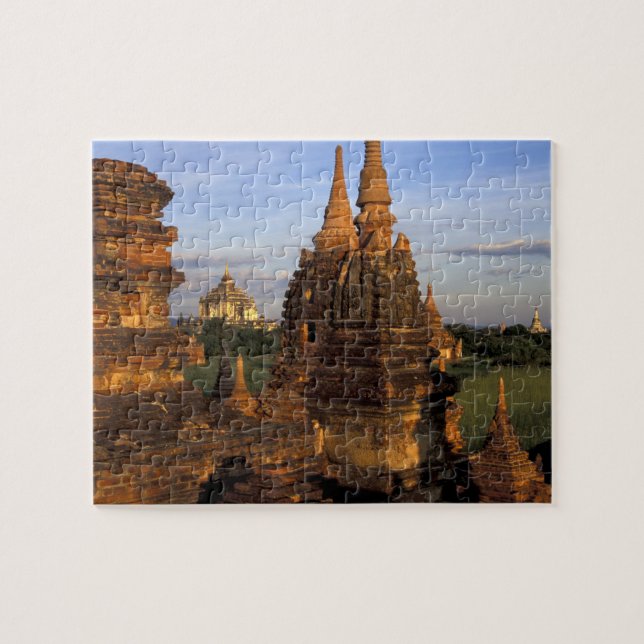Asien, Myanmar, Bagan. Forntida tempel och Pussel (Horisontell)