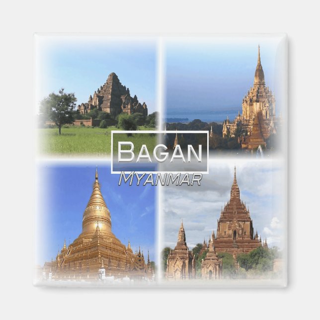 Asien, Myanmar, Bagan, kylskåp Magnet (Framsidan)