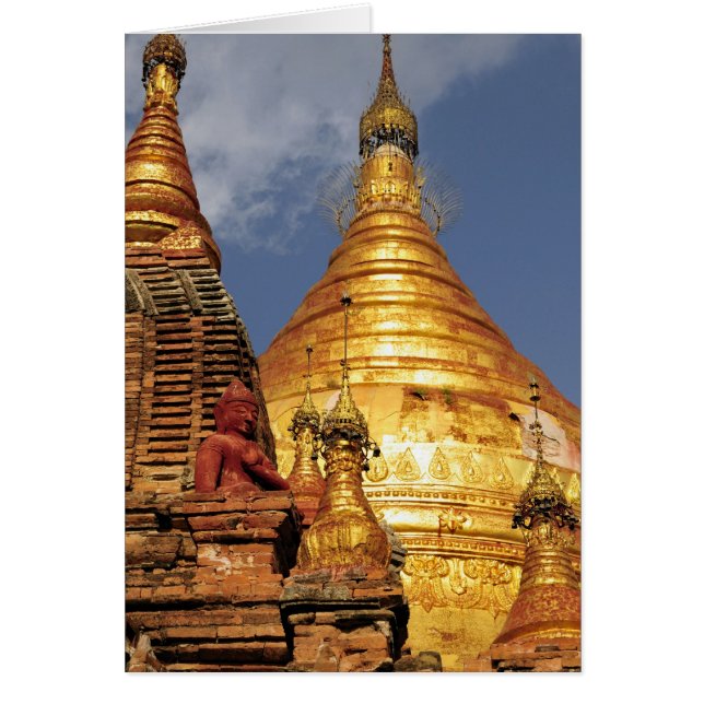 Asien, Myanmar (Burma), Bagan (Pagan). Dhamma Hälsningskort (Framsidan)