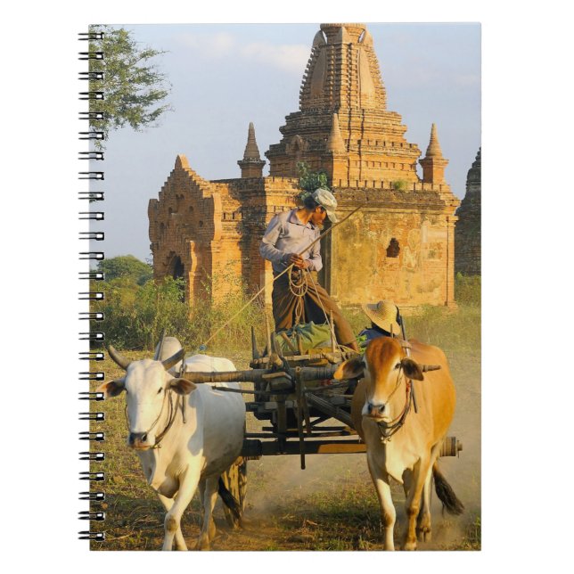 Asien, Myanmar (Burma), Bagan (Pagan). En kärra är Anteckningsbok (Framsidan)