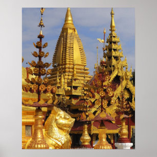 Asien, Myanmar (Burma), Bagan (Pagan). Shwe 3 Poster