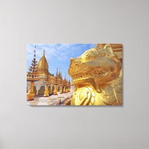 Asien, Myanmar (Burma), Bagan (Pagan). Shwe 4 Canvastryck