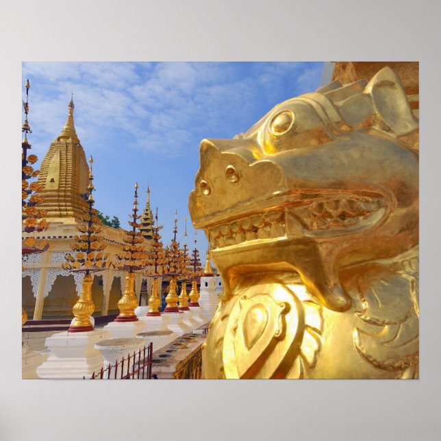Asien, Myanmar (Burma), Bagan (Pagan). Shwe 4 Poster (Framsidan)