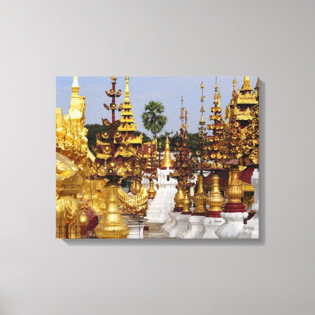 Asien, Myanmar (Burma), Bagan (Pagan). Shwe 5 Canvastryck (Framsida)